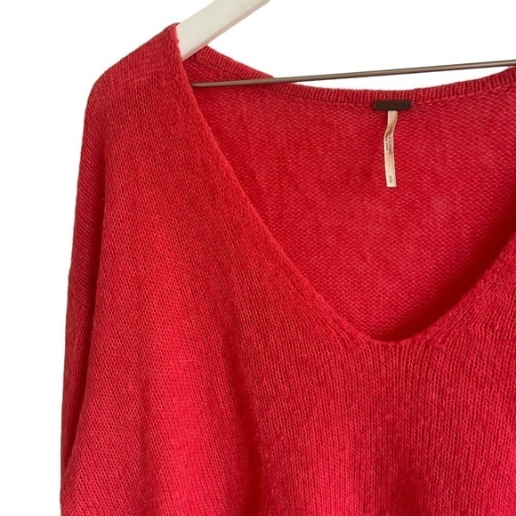 Free People Gossamer Alpaca & Wool Blend Oversized V-Neck Sweater, Size S - Picture 5 of 8